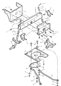 Front Axle Diagram and Parts List for 465606X692A 2001 Briggs and Stratton Lawn Tractor